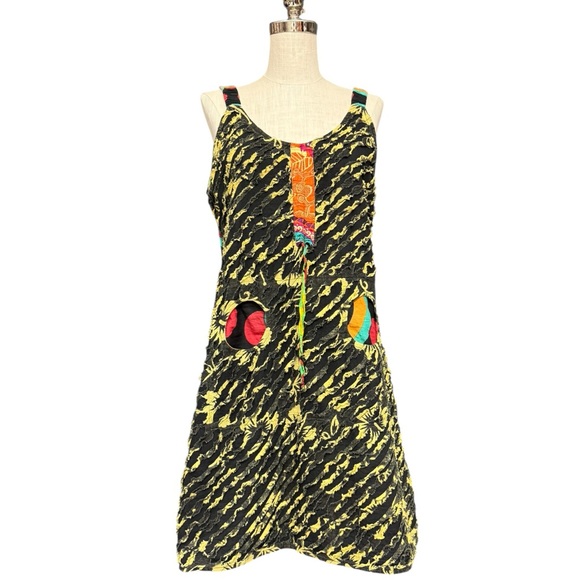 Vintage Dresses & Skirts - Y2K Colorful Patterned Dress with Pockets Beach Dress Funky Polka Dot